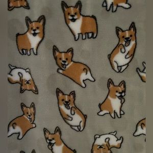Pickle and dot corgi blanket